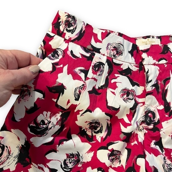 Kate Spade Shorts Pleated Floral Print Preppy Kids 14/Womens XS - Picture 4 of 8
